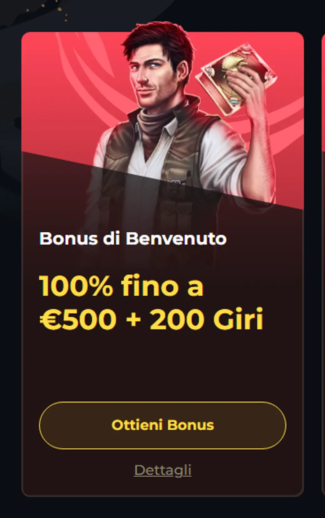 Bonus di benvenuto 100pct fino a eur500 plus 200 giri